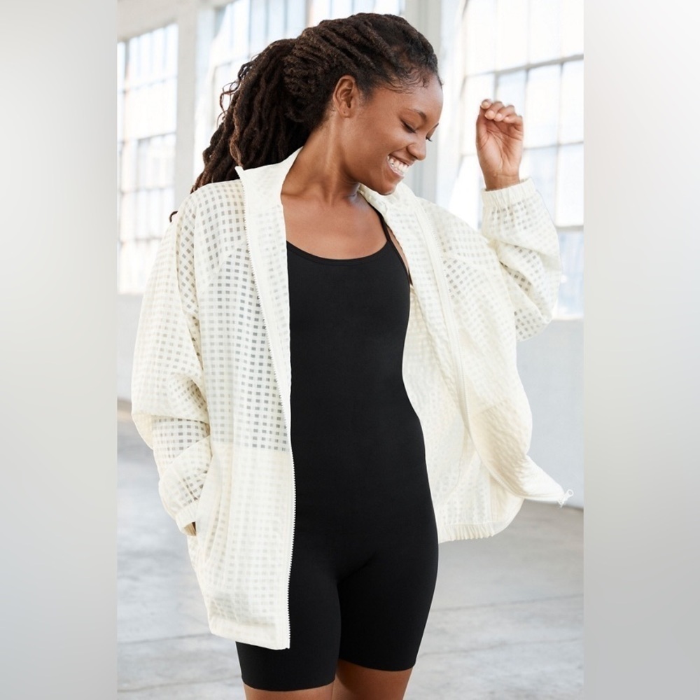 Fabletics Cleo Lightweight White Jacket